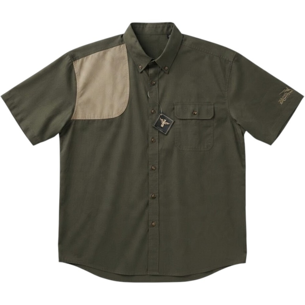 Bob Allen Mens 2XL Olive Green Short Sleeve Button Front Shooting Shirt NWT